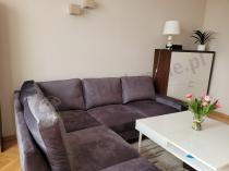Aranżacja: Ciemnoszary narożnik Flavio Slim z funkcją spania 255x214cm lewy