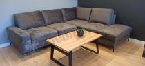 Aranżacja: Ciemnoszary narożnik Flavio Slim z funkcją spania 255x214cm prawy
