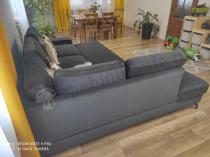 Aranżacja: Ciemnoszary narożnik rozkładany welurowy Flavio lewy 293x214 cm Matt Velvet 97