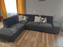 Aranżacja: Ciemnoszary narożnik rozkładany welurowy Flavio lewy 293x214 cm Matt Velvet 97