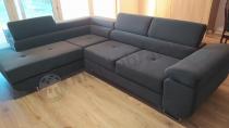 Aranżacja: Ciemnoszary nowoczesny narożnik z funkcją spania Anton lewostronny 275x202