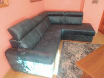 Aranżacja: Ciemnozielona rogówka nowoczesna do salonu Riva 274x210 cm prawostronna