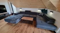 Aranżacja: Ciemny narożnik welurowy w kształcie litery U Rodrigo 345x202cm prawy
