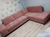Aranżacja: Ciemny róż narożnik do salonu rozkładany Flavio prawy 293x214 cm Matt Velvet 63