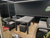 Aranżacja: Corfu Set Max Dining grafitowy zestaw ogrodowy obiadowy