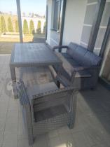 Aranżacja: Corfu Set Max Dining grafitowy zestaw ogrodowy obiadowy