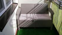 Aranżacja: Corfu Sofa Love Seat na taras ogrodowa cappuccino