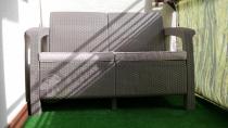 Aranżacja: Corfu Sofa Love Seat na taras ogrodowa cappuccino