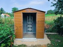 Aranżacja: Domek gospodarczy blaszak Dummer 213x131x213cm (2,4m2) – Wood