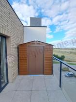 Aranżacja: Domek gospodarczy blaszak Dummer 213x131x213cm (2,4m2) – Wood