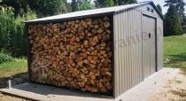 Aranżacja: Domek gospodarczy z drewutnią Wipper 342x255cm (6,5m2) – Srebrny ciemny GA15