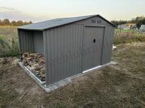 Aranżacja: Domek gospodarczy z drewutnią Wipper 342x255cm (6,5m2) – Szary