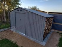 Aranżacja: Domek gospodarczy z drewutnią Wipper 342x255cm (6,5m2) – Szary