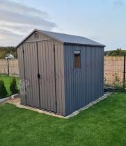 Aranżacja: Domek Keter Darwin 6x8 190x244cm grafitowy (4,6m2)