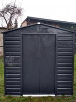 Aranżacja: Domek narzędziowy blaszak Dummer 213x127x213cm (2,7m2) – Antracyt