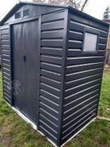 Aranżacja: Domek narzędziowy blaszak Dummer 213x127x213cm (2,7m2) – Antracyt