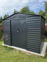 Aranżacja: Domek narzędziowy blaszak Dummer 277x195x221cm (4,8m2) – Antracyt