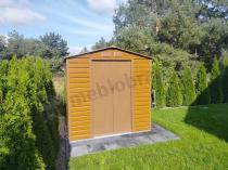 Aranżacja: Domek narzędziowy blaszany drewnopodobny wood Dummer 213x195x213cm (3,7m2)