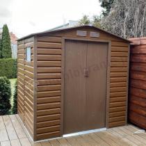 Aranżacja: Domek narzędziowy blaszany drewnopodobny wood Dummer 213x195x213cm (3,7m2)