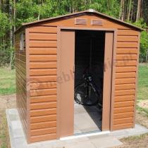 Aranżacja: Domek narzędziowy blaszany drewnopodobny wood Dummer 213x195x213cm (3,7m2)