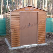 Aranżacja: Domek narzędziowy blaszany drewnopodobny wood Dummer 213x195x213cm (3,7m2)