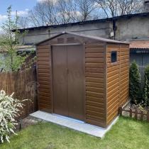 Aranżacja: Domek narzędziowy blaszany drewnopodobny wood Dummer 213x195x213cm (4,1m2)