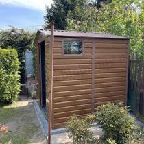 Aranżacja: Domek narzędziowy blaszany drewnopodobny wood Dummer 213x195x213cm (4,1m2)