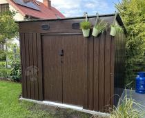 Aranżacja: Domek narzędziowy jednospadowy Linker 250x190cm (4,3m2) - Wood