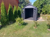 Aranżacja: Domek narzędziowy Keter Newton 759 z podłogą - grafitowy (6,5m2)