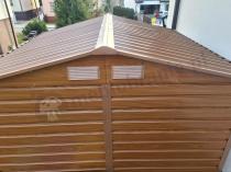 Aranżacja: Domek narzędziowy metalowy drewnopodobny Agger 213x191cm (3,7m2) – Wood