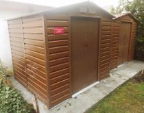 Aranżacja: Domek narzędziowy metalowy drewnopodobny Agger 213x191cm (3,7m2) – Wood