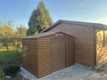 Aranżacja: Domek narzędziowy metalowy drewnopodobny Dummer 277x195x221cm (4,8m2) – Wood