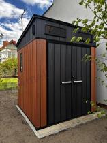 Aranżacja: Domek narzędziowy woodlook Miravel 188 x 180 cm Brown (3,4m2)