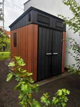 Aranżacja: Domek narzędziowy woodlook Miravel 188 x 180 cm Brown (3,4m2)