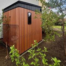 Aranżacja: Domek narzędziowy woodlook Miravel 188 x 180 cm Brown (3,4m2)