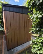 Aranżacja: Domek narzędziowy woodlook Miravel 188 x 180 cm Brown (3,4m2)