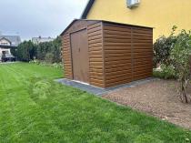 Aranżacja: Domek narzędziowy z blachy Dummer 277x259x221cm (6,5m2) – Wood