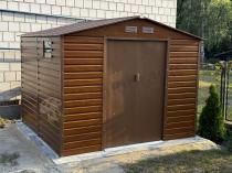 Aranżacja: Domek narzędziowy z blachy Dummer 277x259x221cm (6,5m2) – Wood