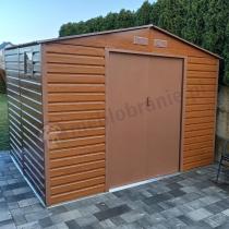 Aranżacja: Domek narzędziowy z blachy Dummer 277x259x221cm (6,5m2) – Wood