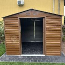 Aranżacja: Domek narzędziowy z blachy Dummer 277x259x221cm (6,5m2) – Wood