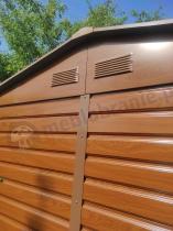 Aranżacja: Domek narzędziowy z blachy Dummer 277x259x221cm (7,1m2) – Wood