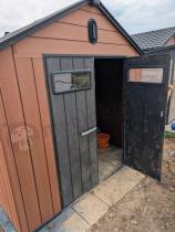 Aranżacja: Domek narzędziowy z podłogą Edenvel 240x246 cm brązowy (5,9m2)