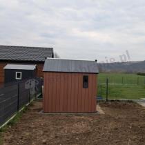 Aranżacja: Domek narzędziowy z podłogą Edenvel 240x246 cm brązowy (5,9m2)