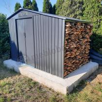 Aranżacja: Domek narzędziowy z wiatą Wipper 278x191cm (3,7m2) – Antracyt