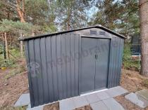 Aranżacja: Domek narzędziowy z wiatą Wipper 278x191cm (3,7m2) – Antracyt