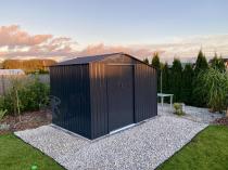 Aranżacja: Domek narzędziowy z wiatą Wipper 278x191cm (3,7m2) – Antracyt