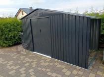 Aranżacja: Domek ogrodowy z drewutnią Wipper 342x191cm (4,8m2) – Antracyt