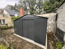 Aranżacja: Domek ogrodowy z drewutnią Wipper 342x191cm (4,8m2) – Antracyt