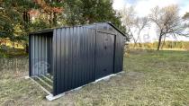 Aranżacja: Domek ogrodowy z drewutnią Wipper 342x191cm (4,8m2) – Antracyt
