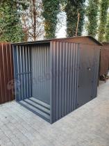 Aranżacja: Domek ogrodowy z drewutnią z drzwiami na zawiasach Wartt Plus 240x180x200cm - Antracite A16